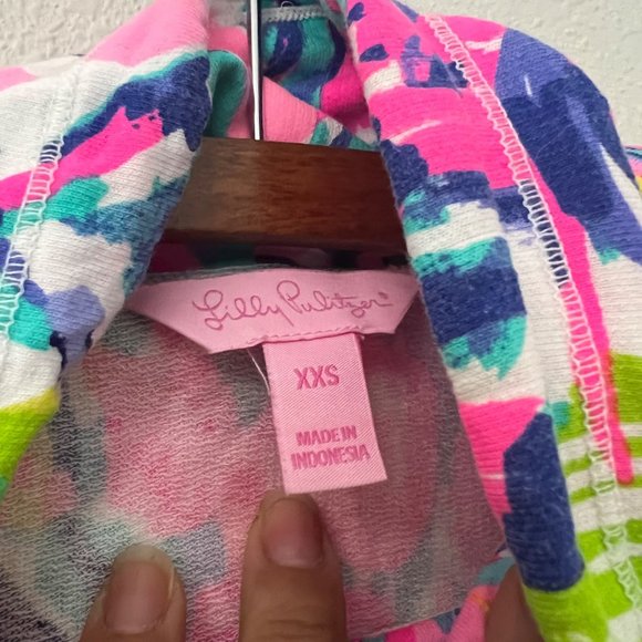 Lilly Pulitzer Colorful Floral Funnel Neck Cowl Pullover Sweater Size XXSmall - Picture 7 of 7